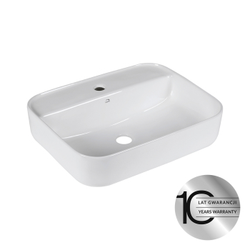 Mogami - umywalka nablatowa ceramiczna z miejscem na baterię